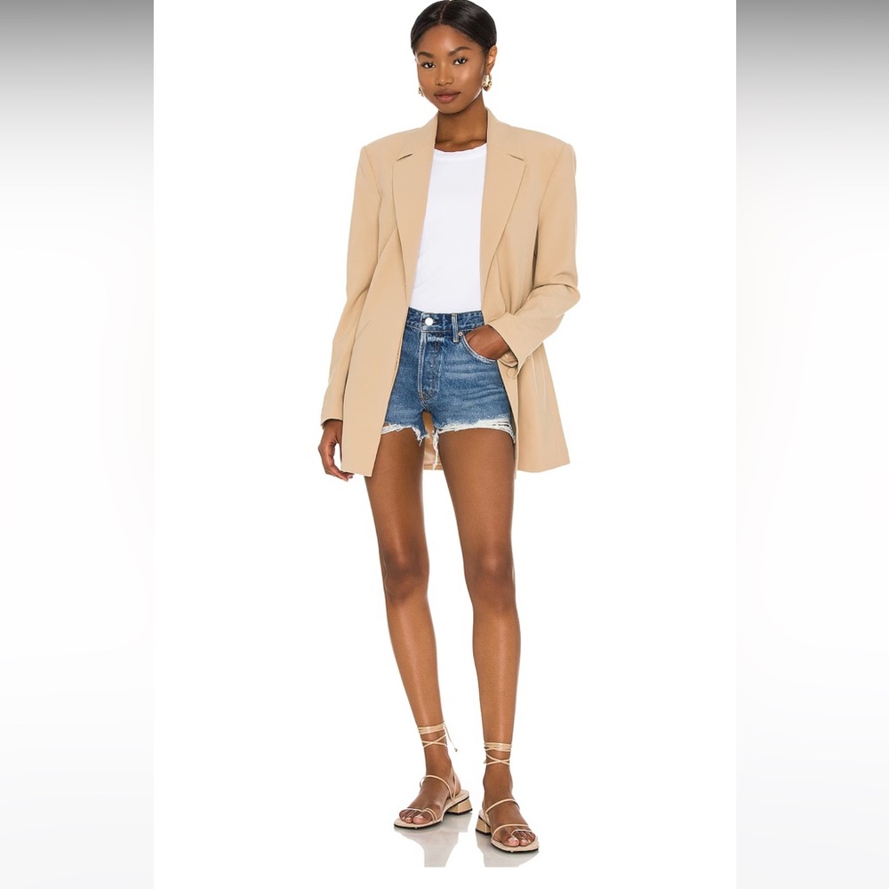 NWT GRLFRND Helena High Rise Short in Pointe Dume